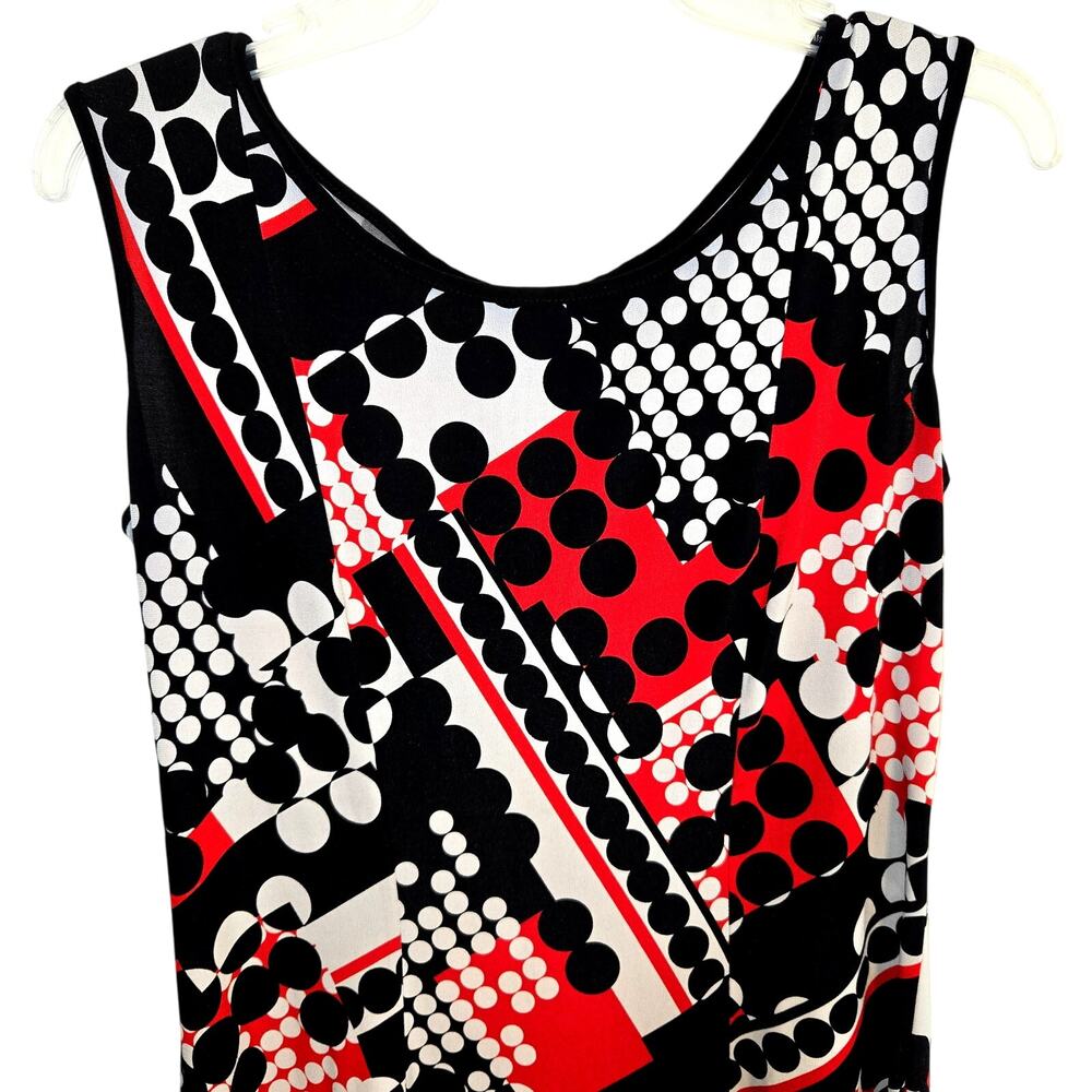 Perception 6 Black Red Dot Women's Sleeveless Sun Dress Miss Size Small S